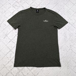 G-Star Raw Shirt Men's L Green Heather Rodis Short Sleeve Graphic Tee Cotton